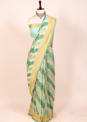 Pure Banarasi Chiffon Georgette Handloom Saree