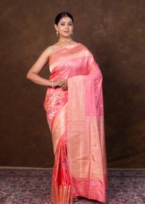 Pure Banarasi Silk Katan kadhuwa saree handloom estate designer saree