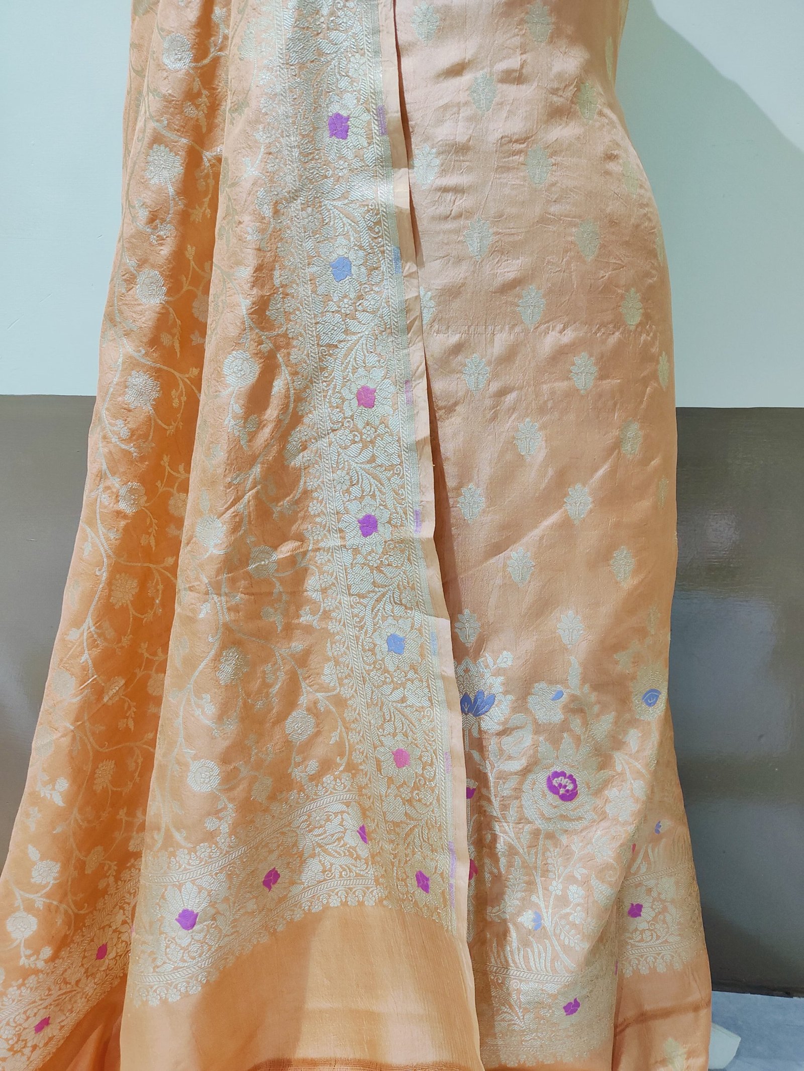 Pura banarasi Silk katan suit dupatta - Image 3