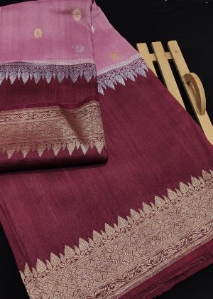 Pura banarasi tussar khaddi kadhuwa designer Sarees