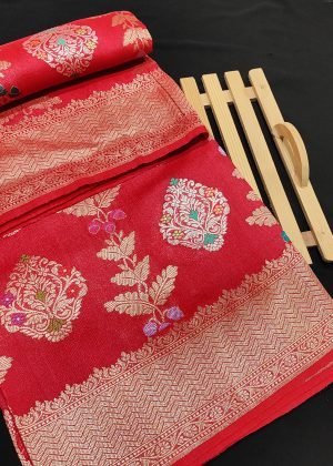 Pure Banarasi Tussar Khaddi Georgette Kadhuwa Designer Saree