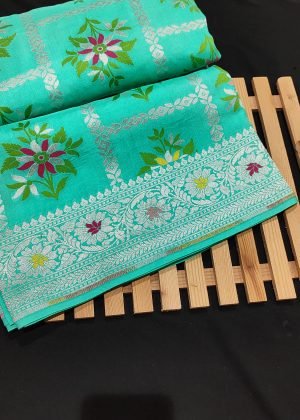 Pura banarasi tushar khaddi georgette cutewear saree (Copy)