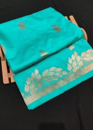Pura katan silk banarasi handloom saree All over kadhuwa motifs