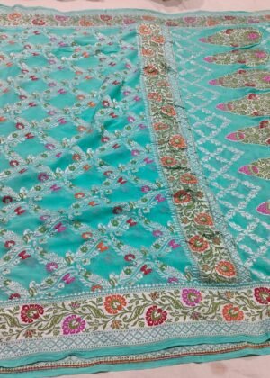 Pure Banarasi chiffon khaddi georgette saree