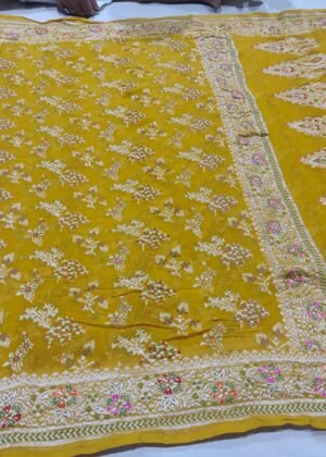 Pure Banarasi chiffon khaddi georgette saree