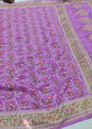 Pure Banarasi chiffon khaddi georgette saree