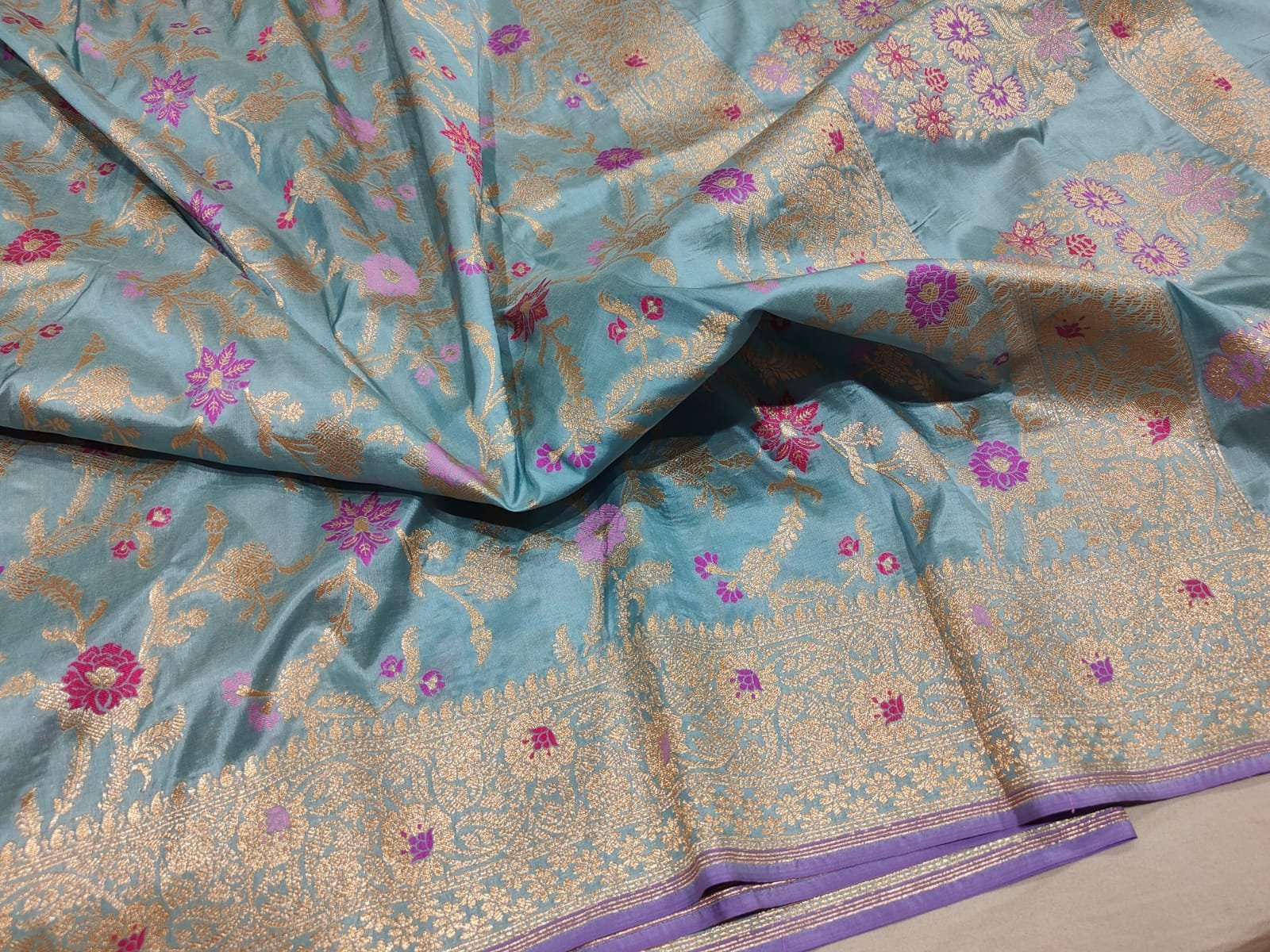 Pure Banarasi Silk Katan cutver saree - Image 3