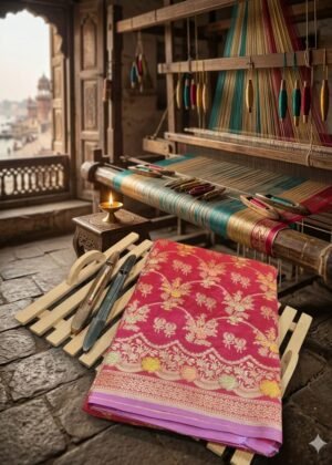 Pure Banarasi Silk Katan cutver saree