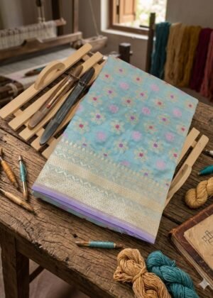 Pure Banarasi Silk Katan cutver saree