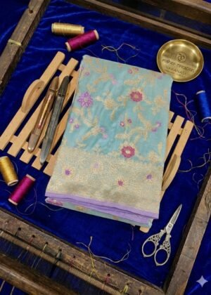 Pure Banarasi Silk Katan cutver saree