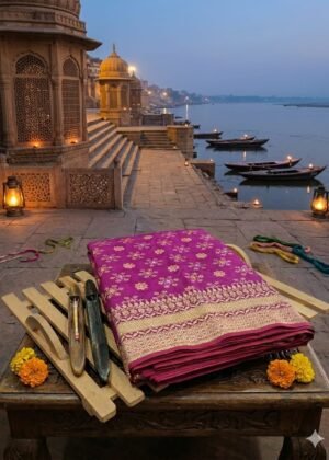 Pure Banarasi Silk Katan cutver saree