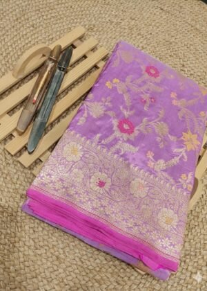 Pure Banarasi Silk Katan cutwar saree