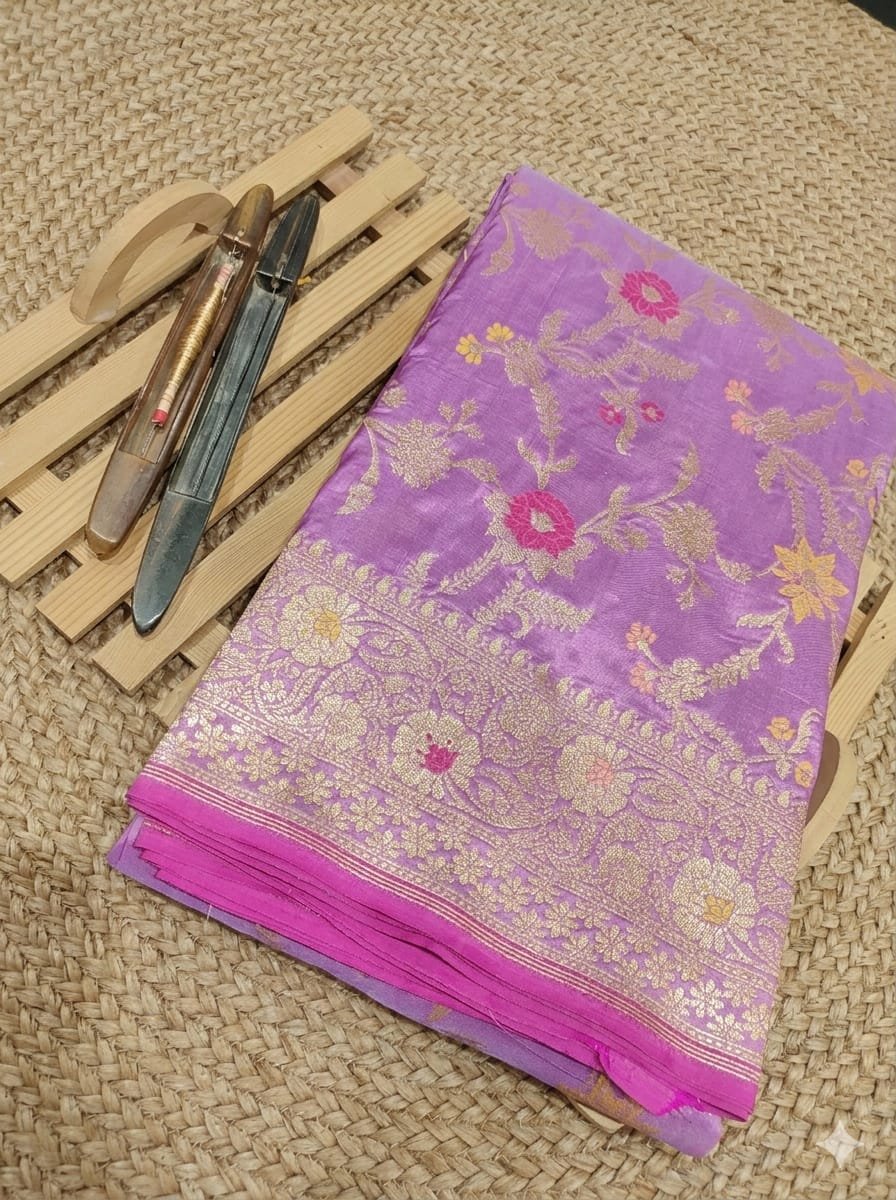 Pure Banarasi Silk Katan cutwar saree