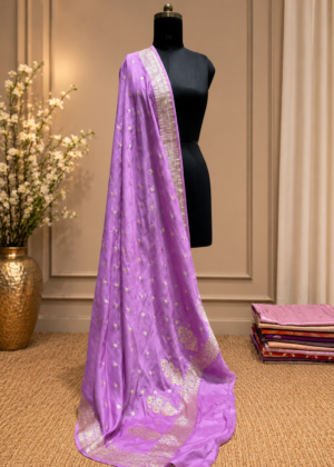 ✨ Pure Banarasi Silk Katan Cutwork Dupatta ✨