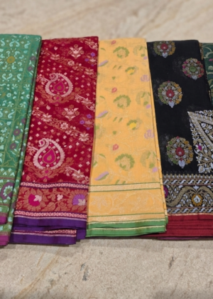 Pure Banarasi cotton jaamdhni saree