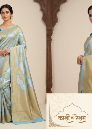 Pure Banarasi Khaddi Georgette Kadhuwa Saree