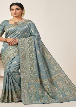 Pure Banarasi Khaddi Georgette Cutwork Saree